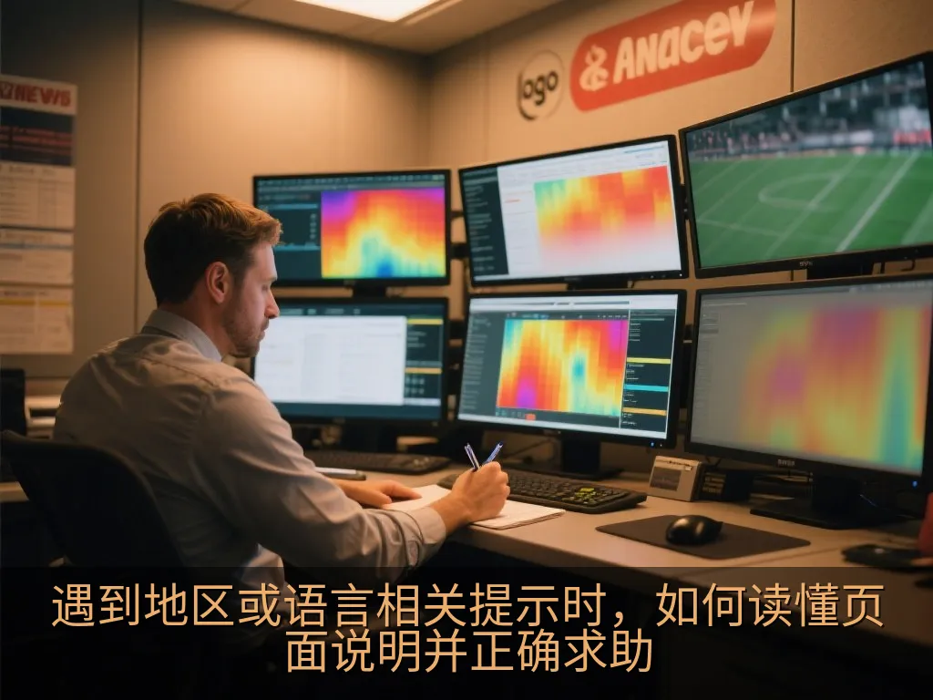 简洁的设备设置检查清单与多语言界面示意图